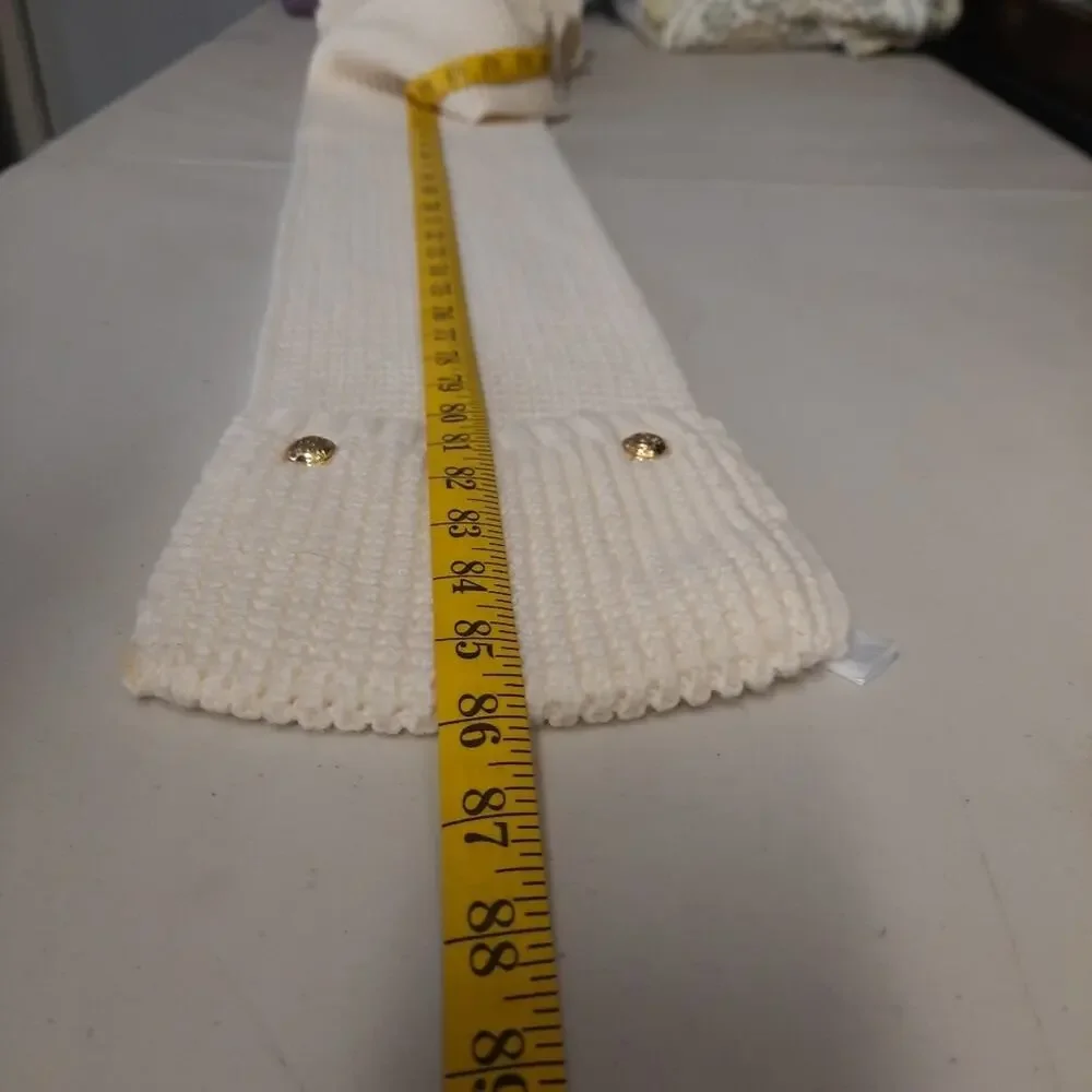 Michael Kors ivory white knit scarf wool blend